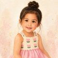 Retrato ilustrado personalizado Ariana Stories, estilo acuarela editorial